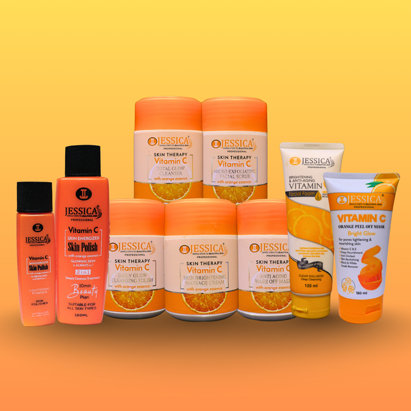 VITAMIN C THERAPY [PACK OF 4] [ 5 STEPS FACIAL, SKIN POLISH,FACIAL FOAM AND PEEL OFF MASK.]